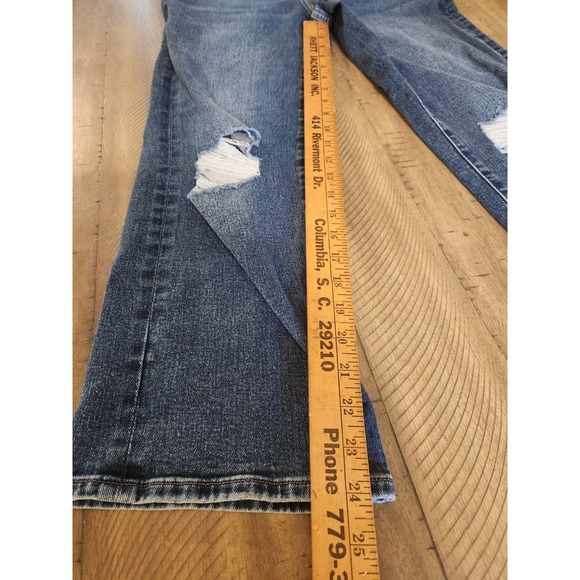 Express 90's Ankle Boot Mid Rise Womens Blue Jeans 2R - Picture 5 of 9